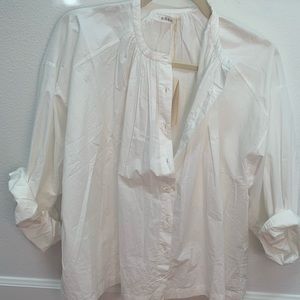 Doen The Jane Blouse-Salt Poplin